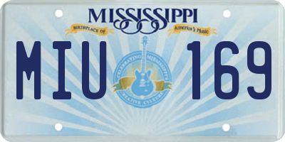 MS license plate MIU169