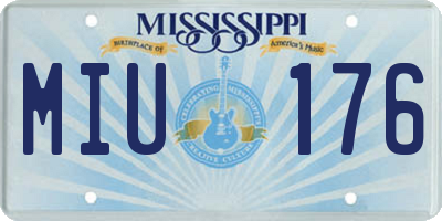 MS license plate MIU176