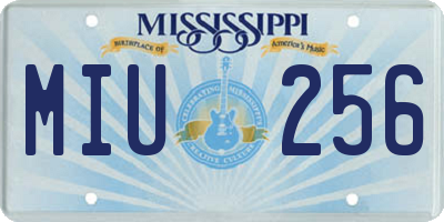 MS license plate MIU256