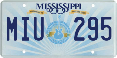 MS license plate MIU295