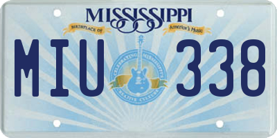 MS license plate MIU338