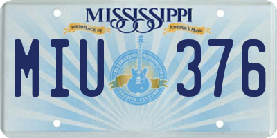 MS license plate MIU376