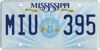 MS license plate MIU395