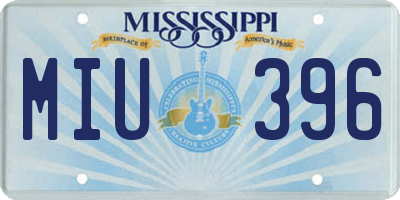 MS license plate MIU396
