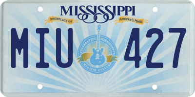 MS license plate MIU427