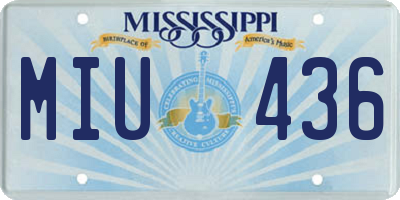 MS license plate MIU436