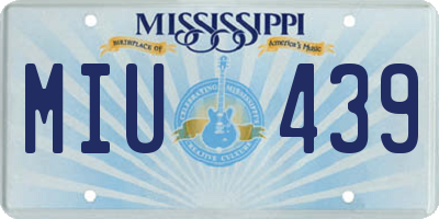 MS license plate MIU439