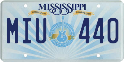 MS license plate MIU440