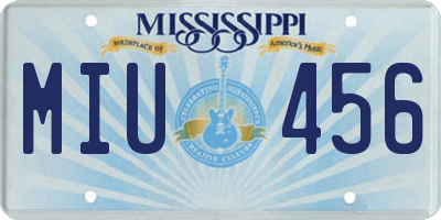 MS license plate MIU456