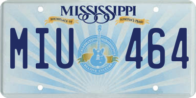 MS license plate MIU464