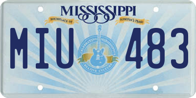 MS license plate MIU483