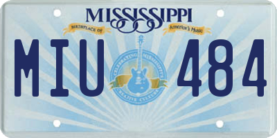 MS license plate MIU484