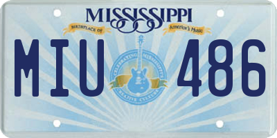 MS license plate MIU486