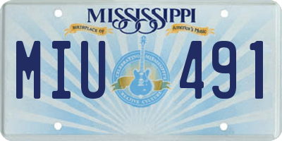 MS license plate MIU491