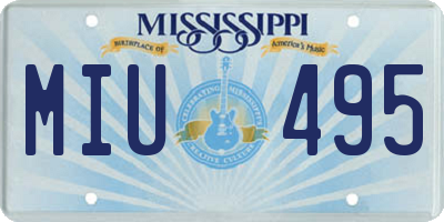 MS license plate MIU495