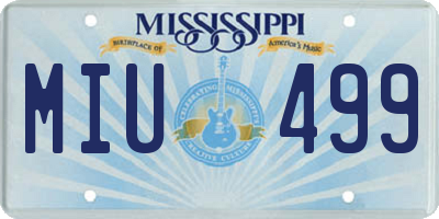 MS license plate MIU499
