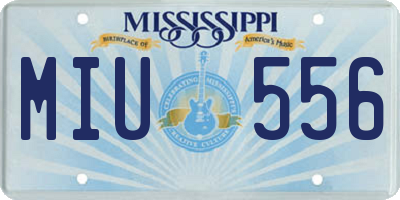 MS license plate MIU556