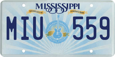 MS license plate MIU559