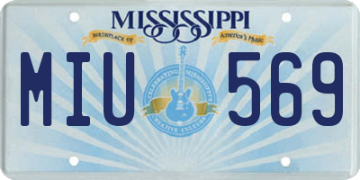MS license plate MIU569
