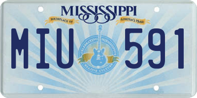 MS license plate MIU591