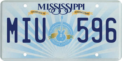 MS license plate MIU596