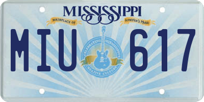 MS license plate MIU617