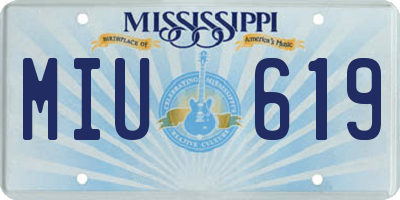 MS license plate MIU619