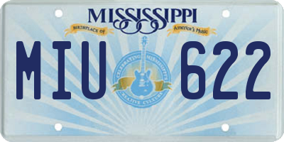 MS license plate MIU622