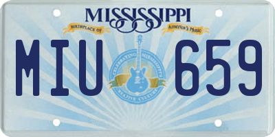 MS license plate MIU659