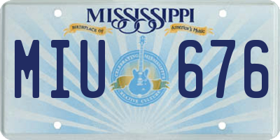 MS license plate MIU676