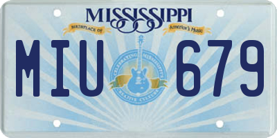 MS license plate MIU679