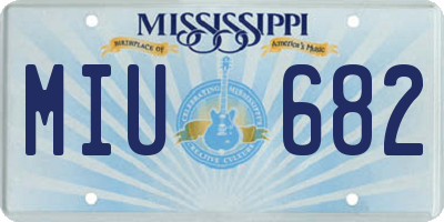 MS license plate MIU682