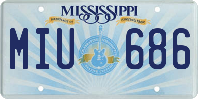 MS license plate MIU686