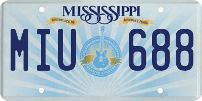 MS license plate MIU688