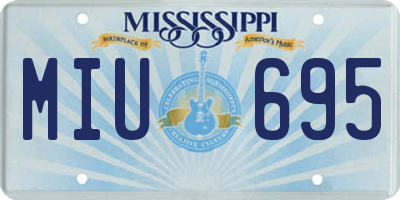 MS license plate MIU695
