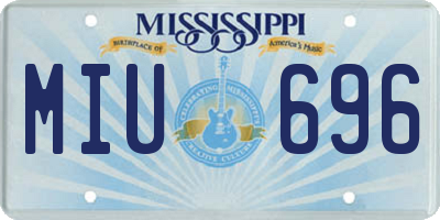 MS license plate MIU696