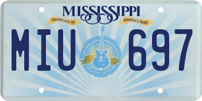 MS license plate MIU697