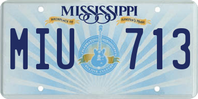 MS license plate MIU713