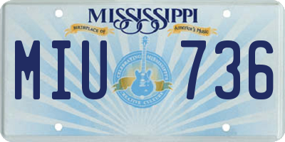 MS license plate MIU736