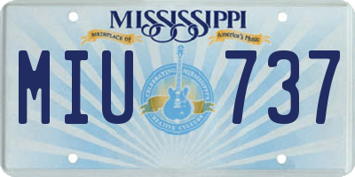 MS license plate MIU737