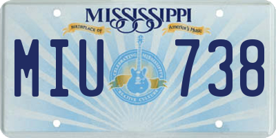 MS license plate MIU738