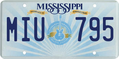 MS license plate MIU795