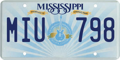 MS license plate MIU798
