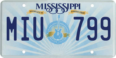 MS license plate MIU799