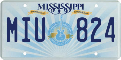 MS license plate MIU824