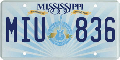 MS license plate MIU836