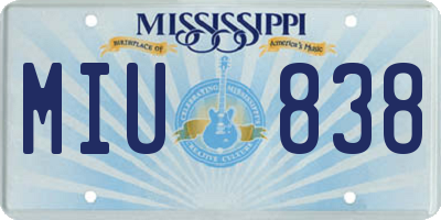 MS license plate MIU838