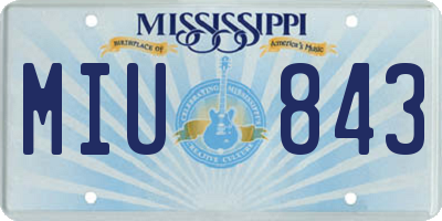MS license plate MIU843