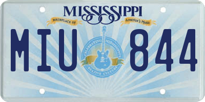 MS license plate MIU844