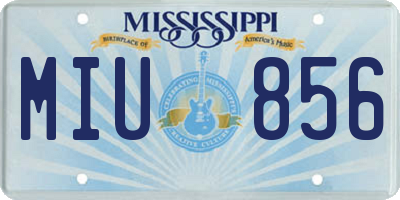 MS license plate MIU856